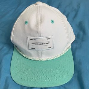 Neff white & mint SnapBack hat.